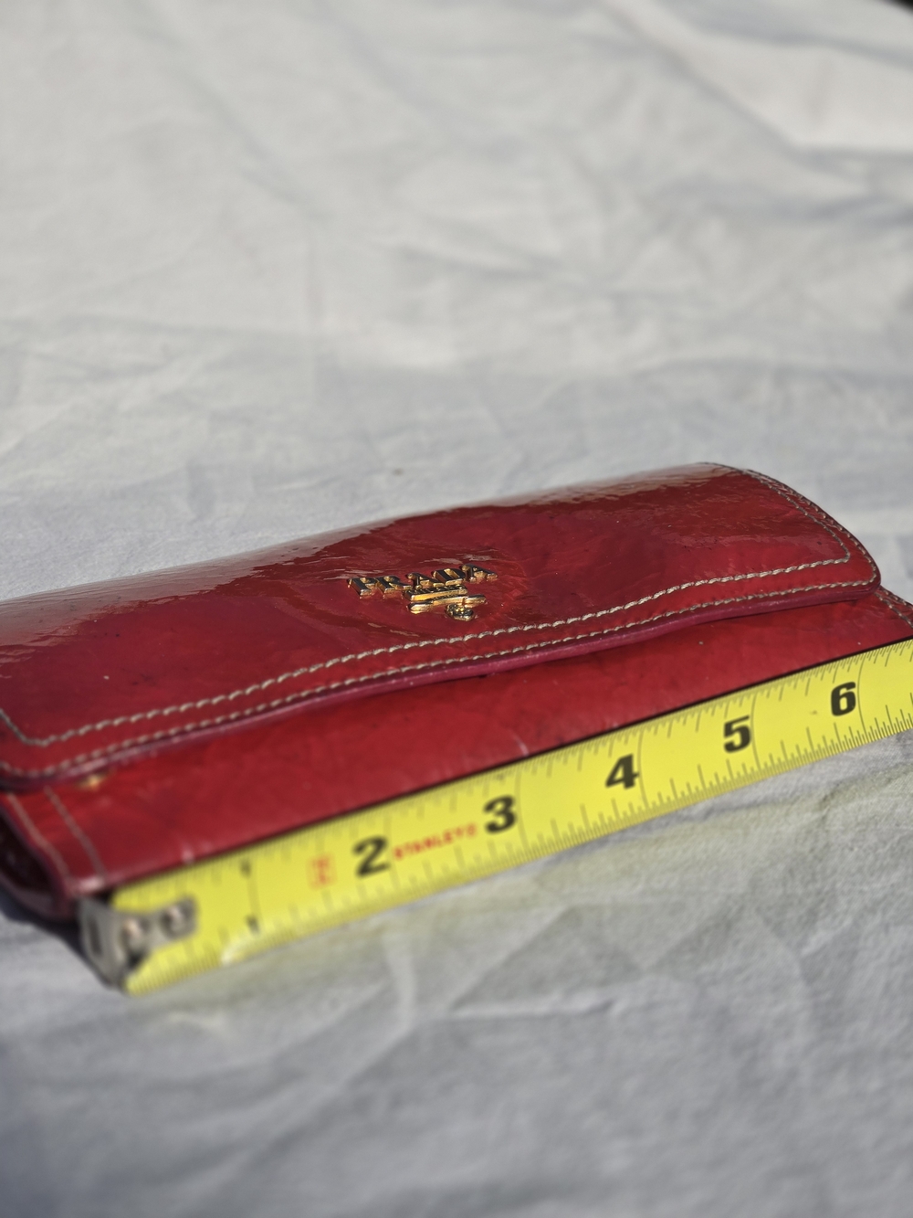 Prada Dark Pink Patent Leather Clutch Wallet - Picture 12 of 12